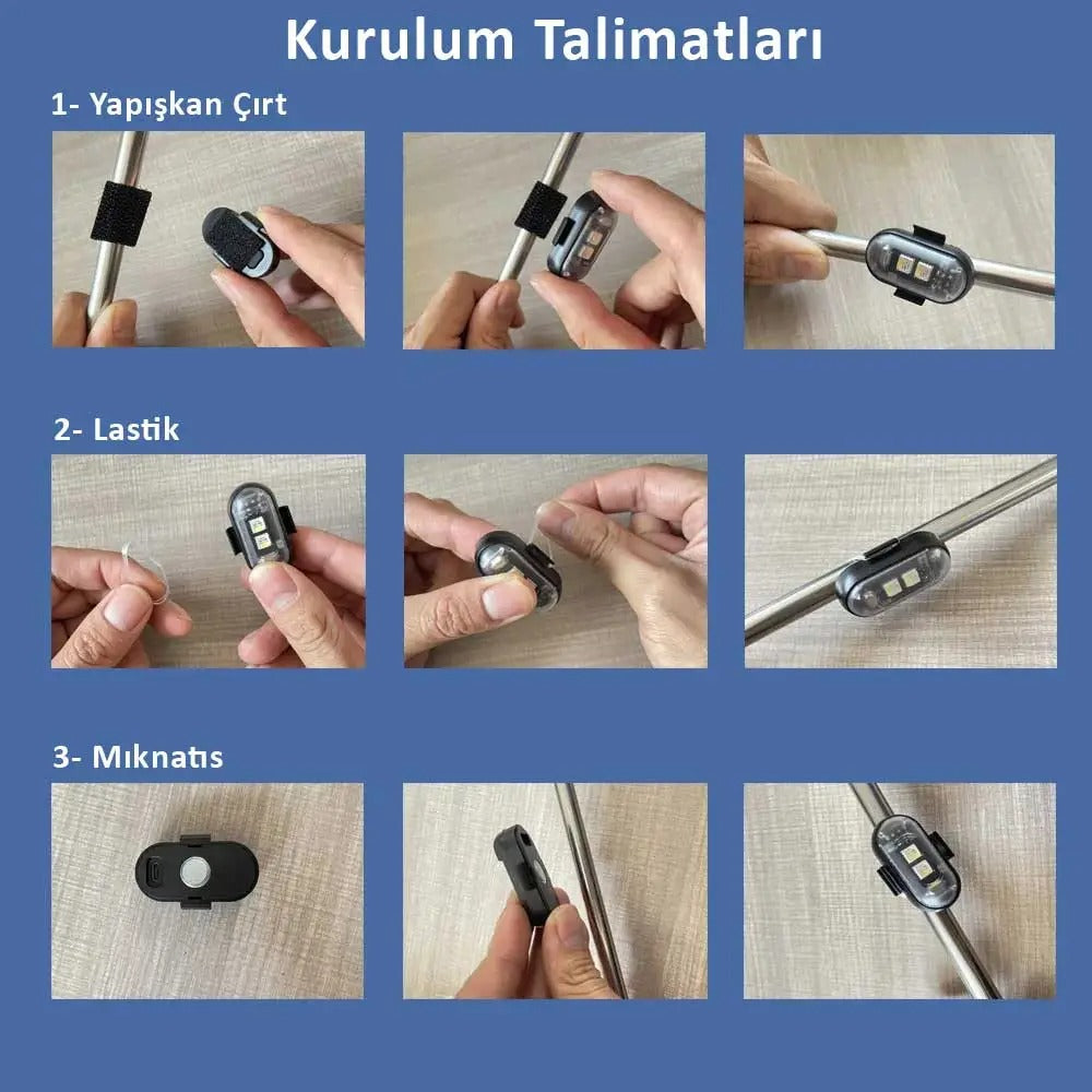 Uzaktan Kumandalı 2'li Çakar Led