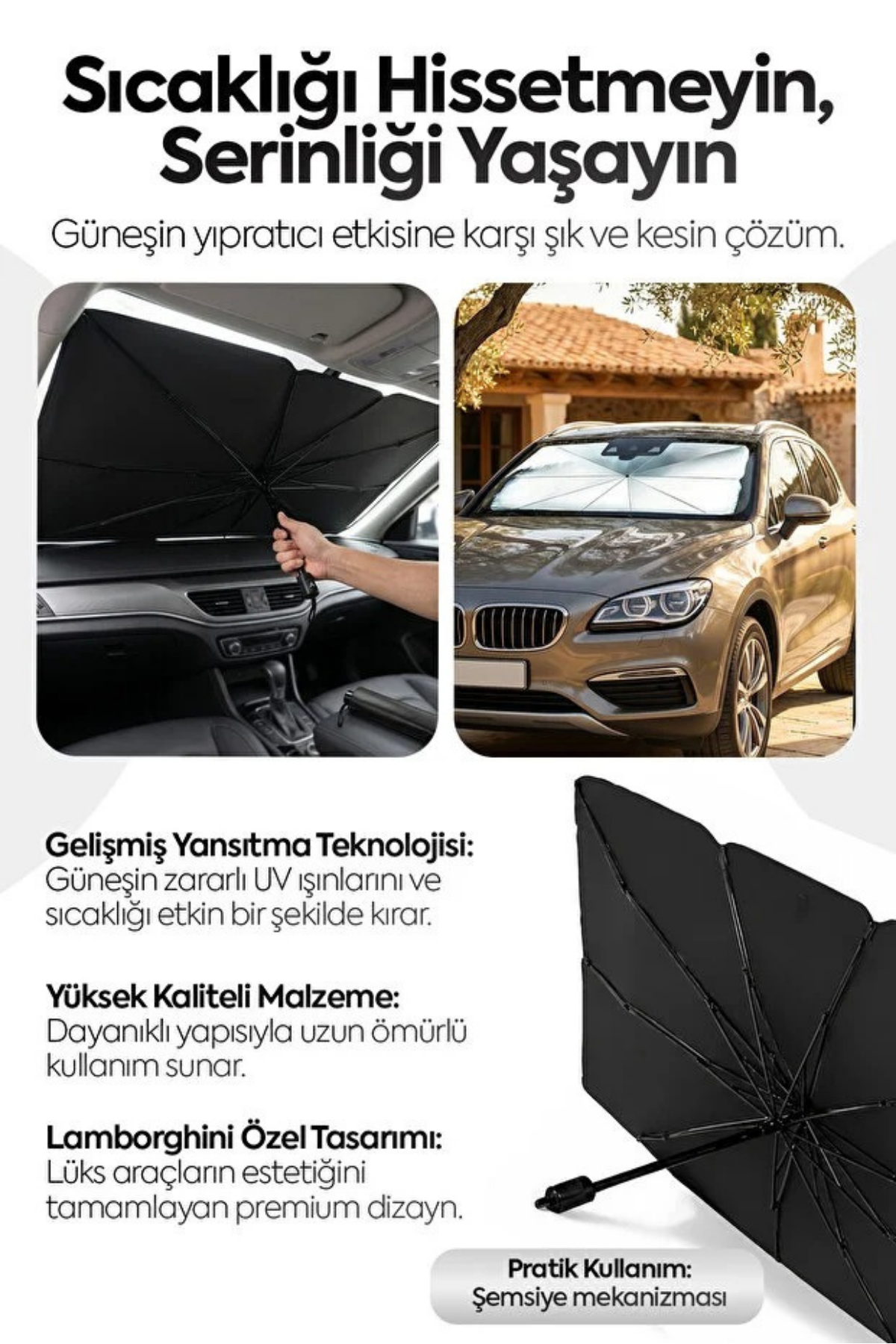 Araba Güneş Koruyucu Şemsiye Silva Store