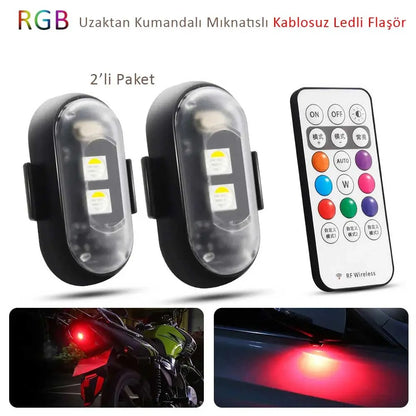 Uzaktan Kumandalı 2'li Çakar Led